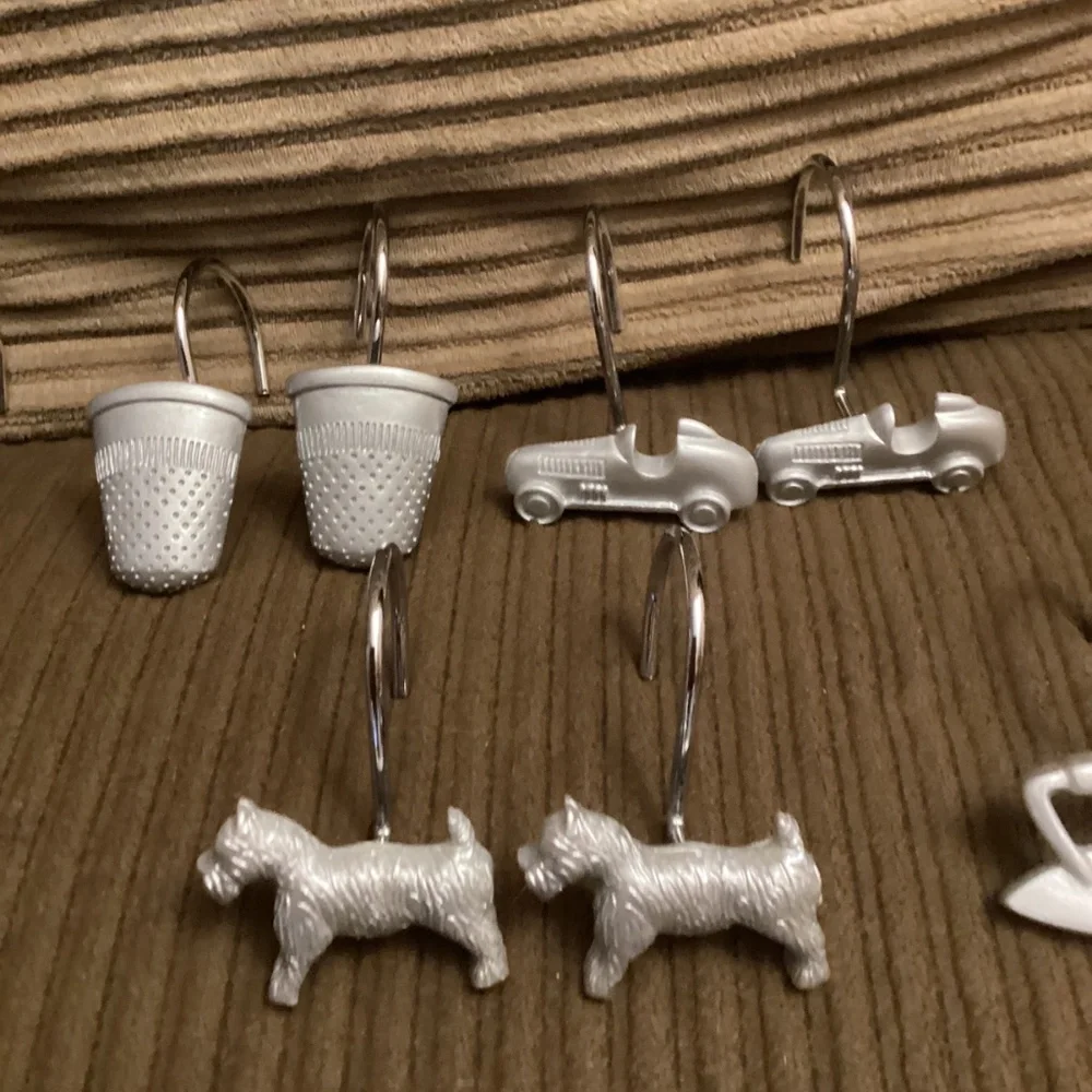 Hasbro MONOPOLY Shower Curtain Hooks
